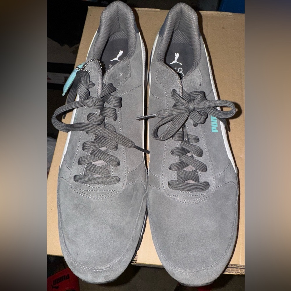 Puma Charcoal Suede Sneakers